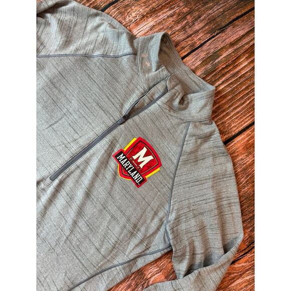 Under Armour gray Maryland 1/4 zip‎ pullover M - Picture 3 of 8